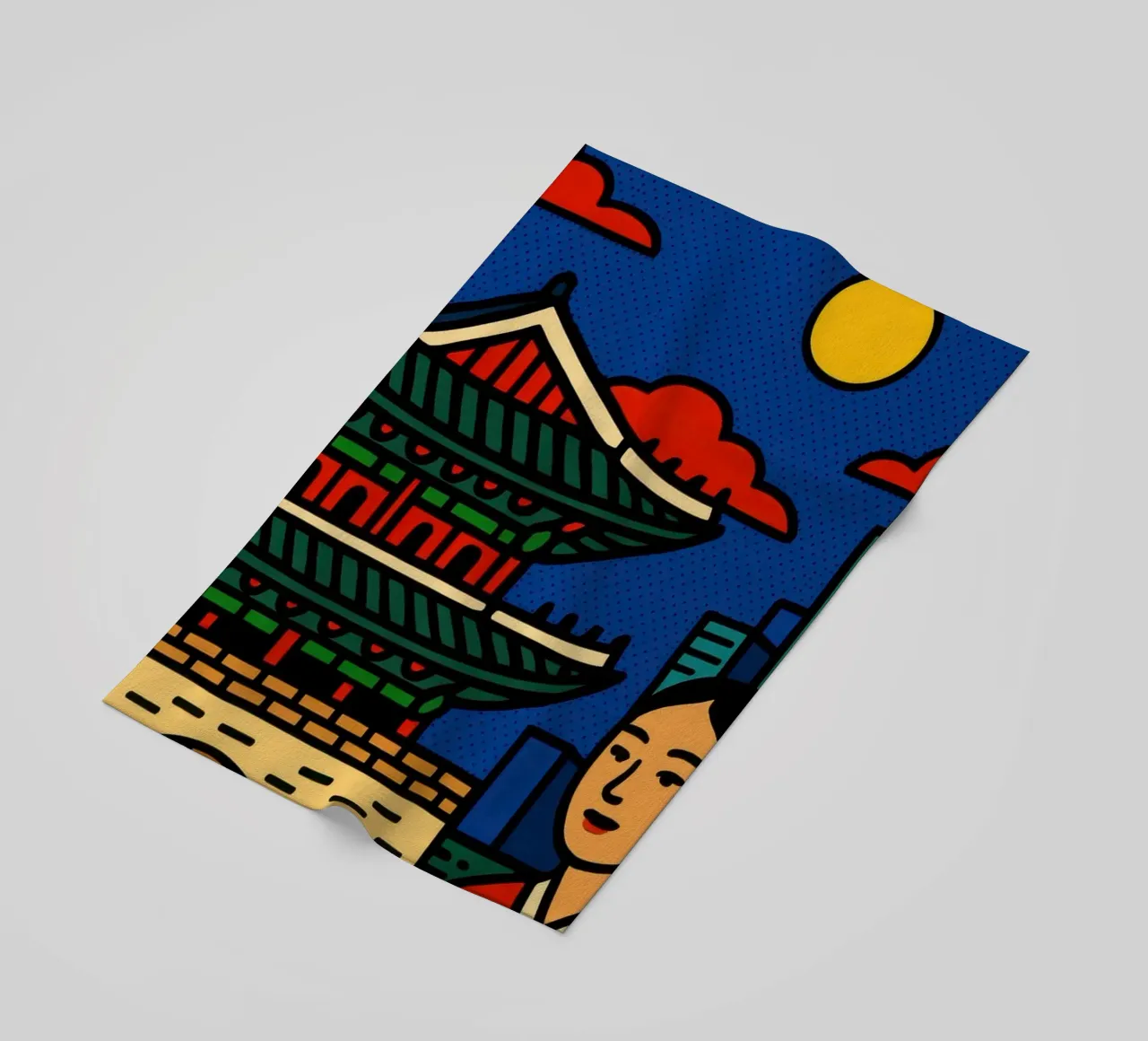 Seúl - Entre la tradición y el neón toalla de playa de JETLAG | affiches voyage