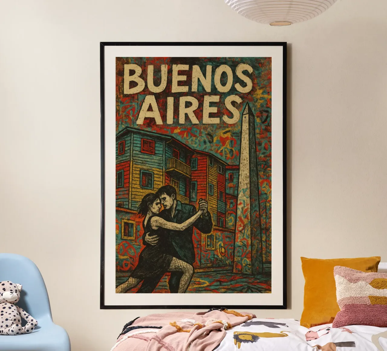 Buenos Aires - Il respiro febbrile del tango poster con telaio in plastica da JETLAG | affiches voyage