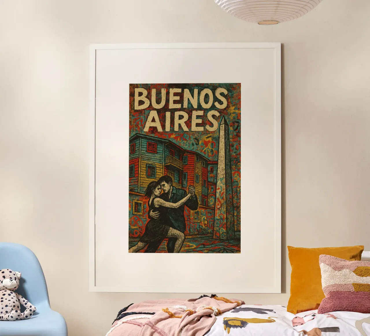 Buenos Aires - Il respiro febbrile del tango poster con telaio in plastica da JETLAG | affiches voyage