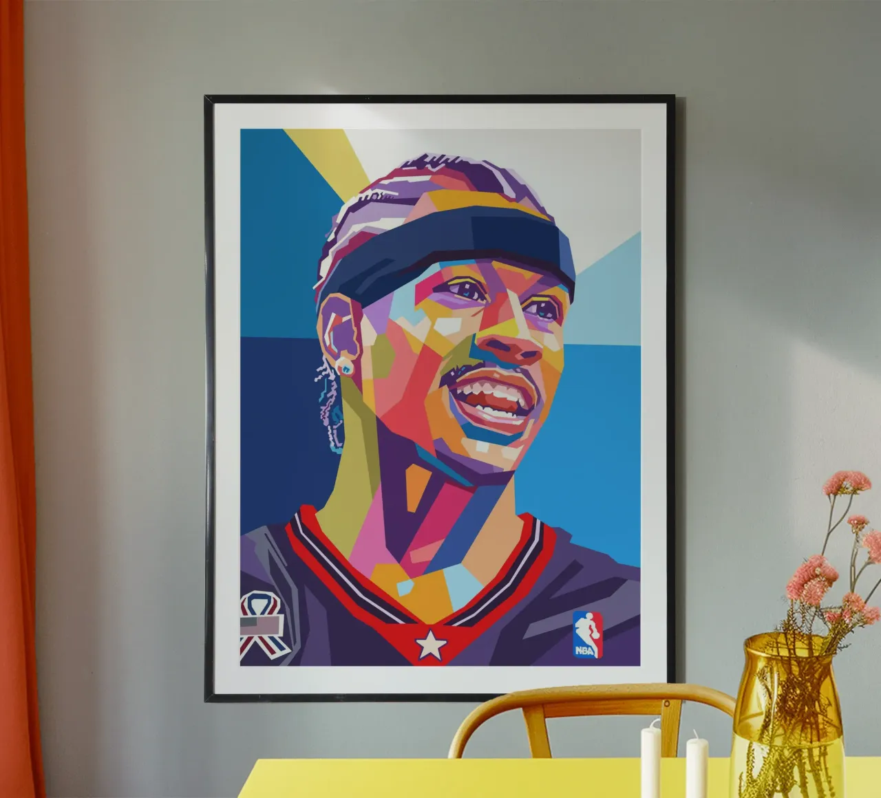 Il basket iconico: Allen Iverson poster da Hantamrata