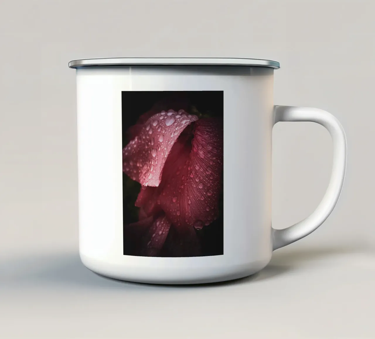 Mauve Waterdrops tazza in smalto da flowers.and.delight