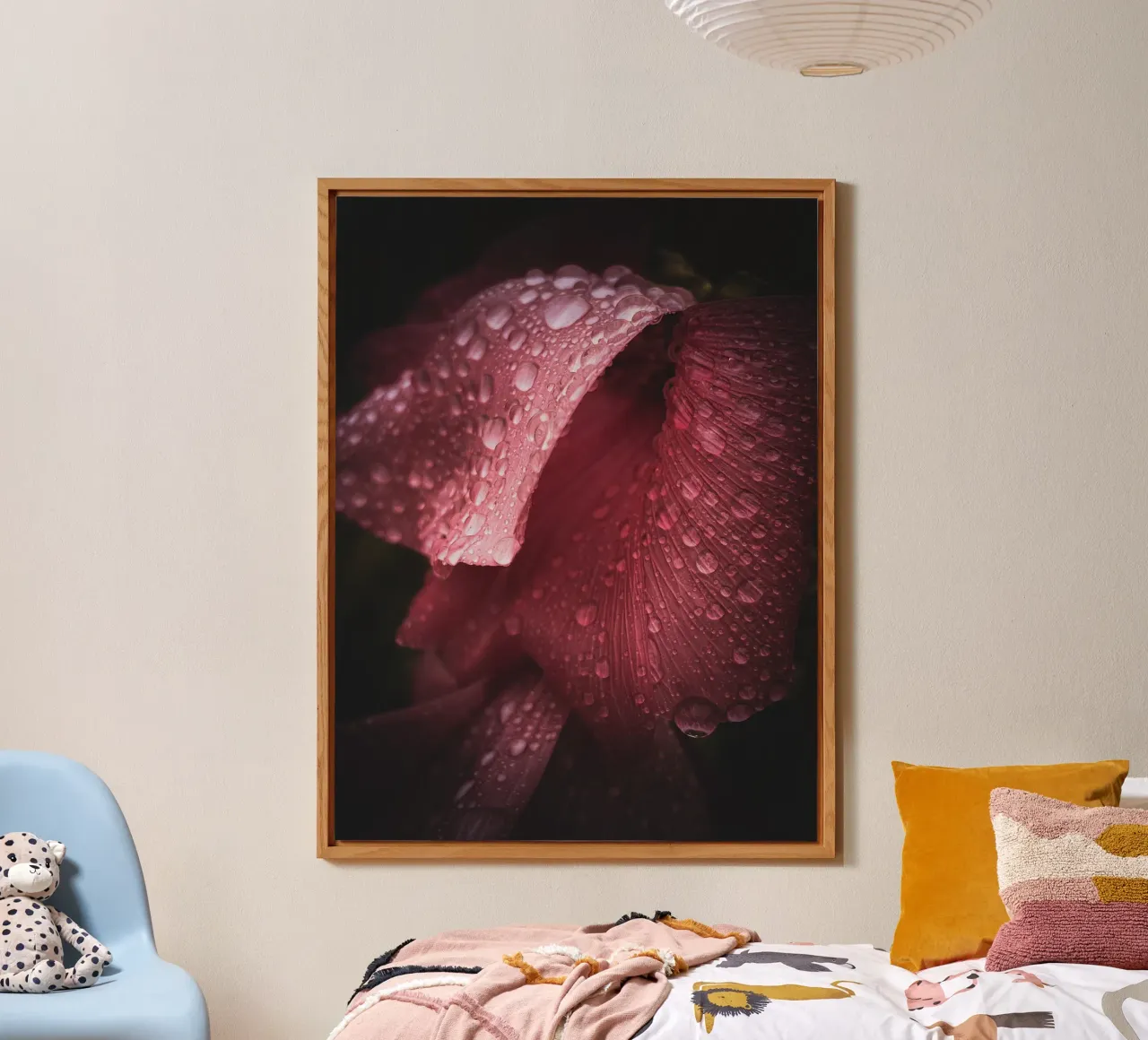 Mauve Waterdrops alluminio dibond da flowers.and.delight