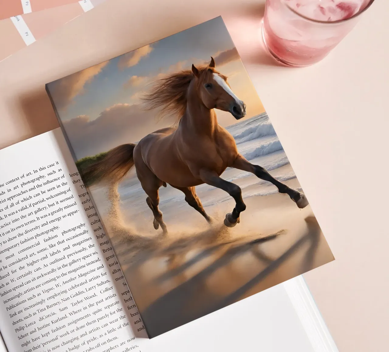 Pferd am Strand notebook by Poster Dreams