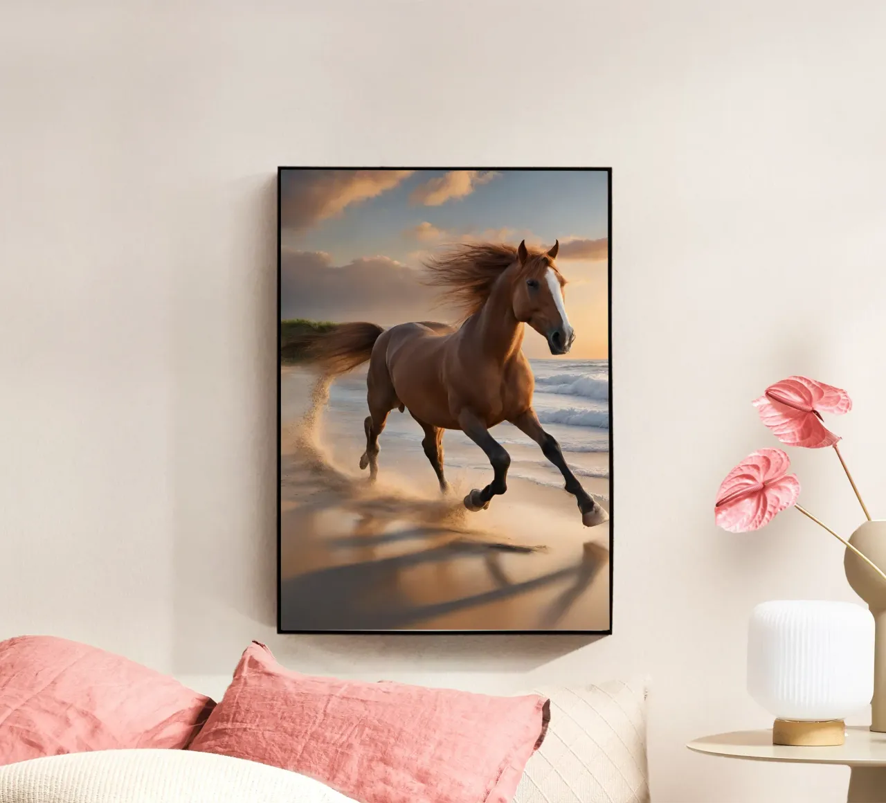 Pferd am Strand plexiglass da Poster Dreams