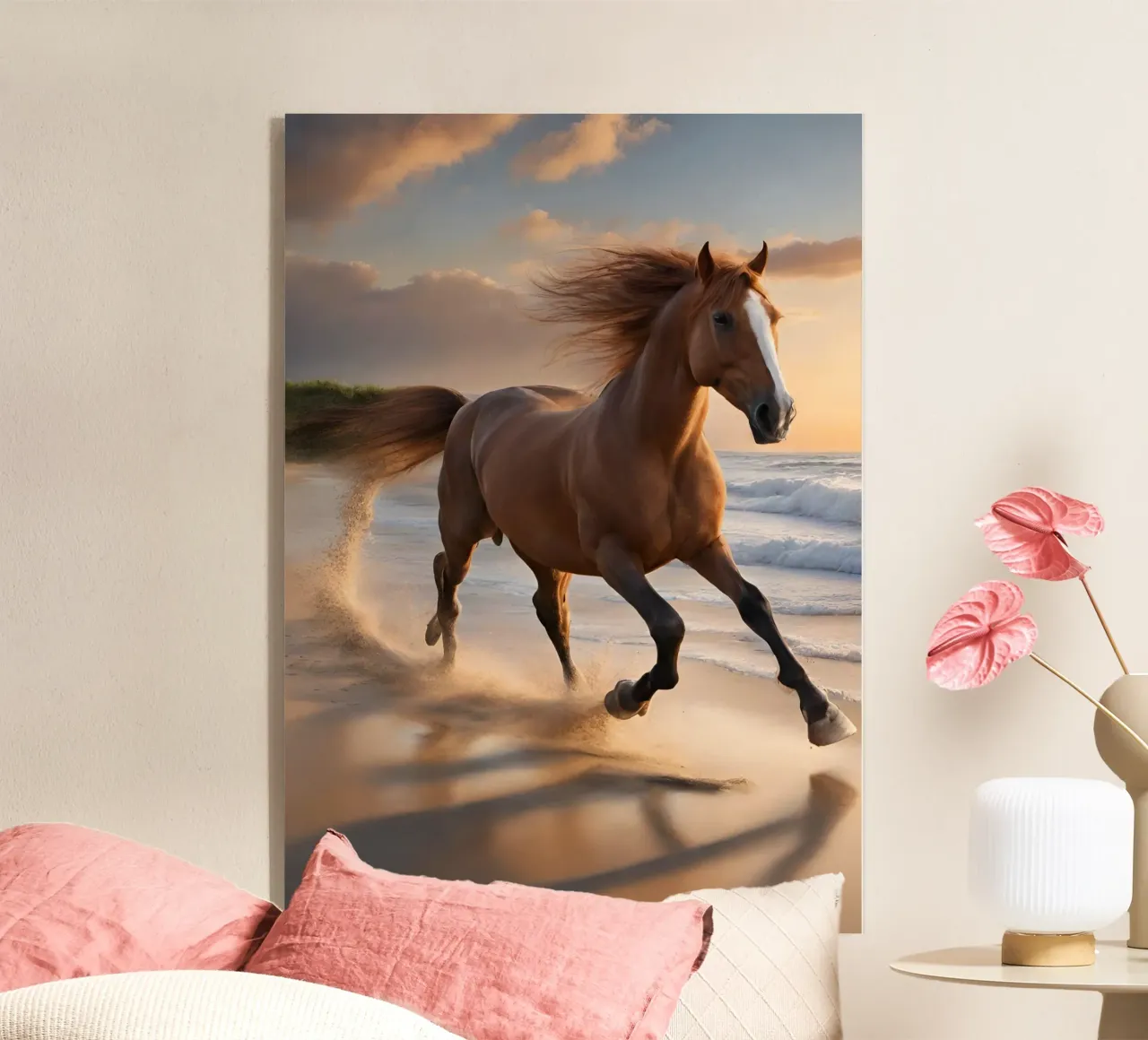 Pferd am Strand plexiglass da Poster Dreams