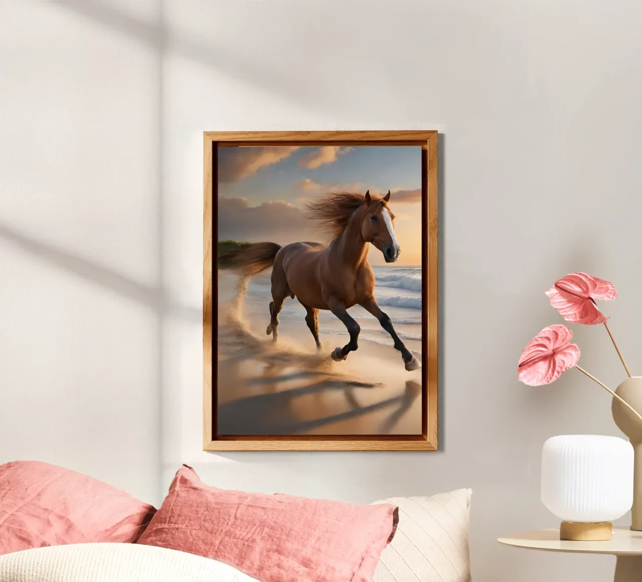 Pferd am Strand alluminio dibond da Poster Dreams