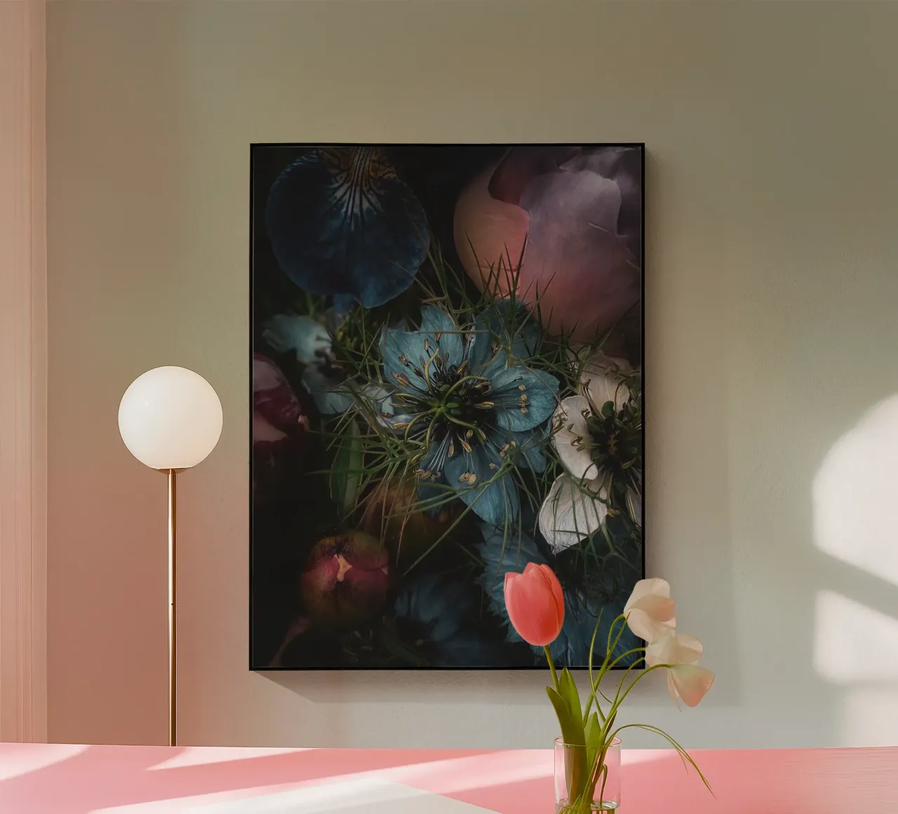 Flower Bouquet Love-in-a-mist Acryl-Glas von flowers.and.delight