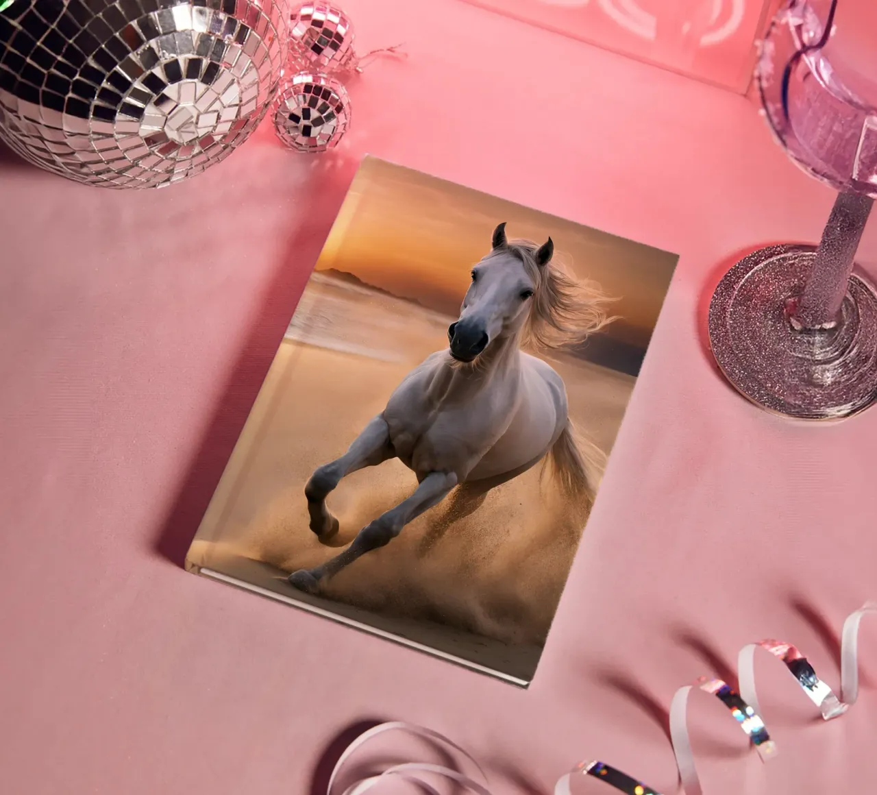 Pferd am Strand notebook by Poster Dreams