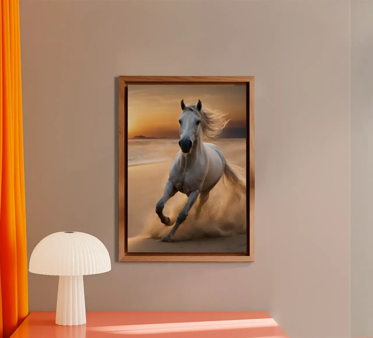 Pferd am Strand alluminio dibond da Poster Dreams