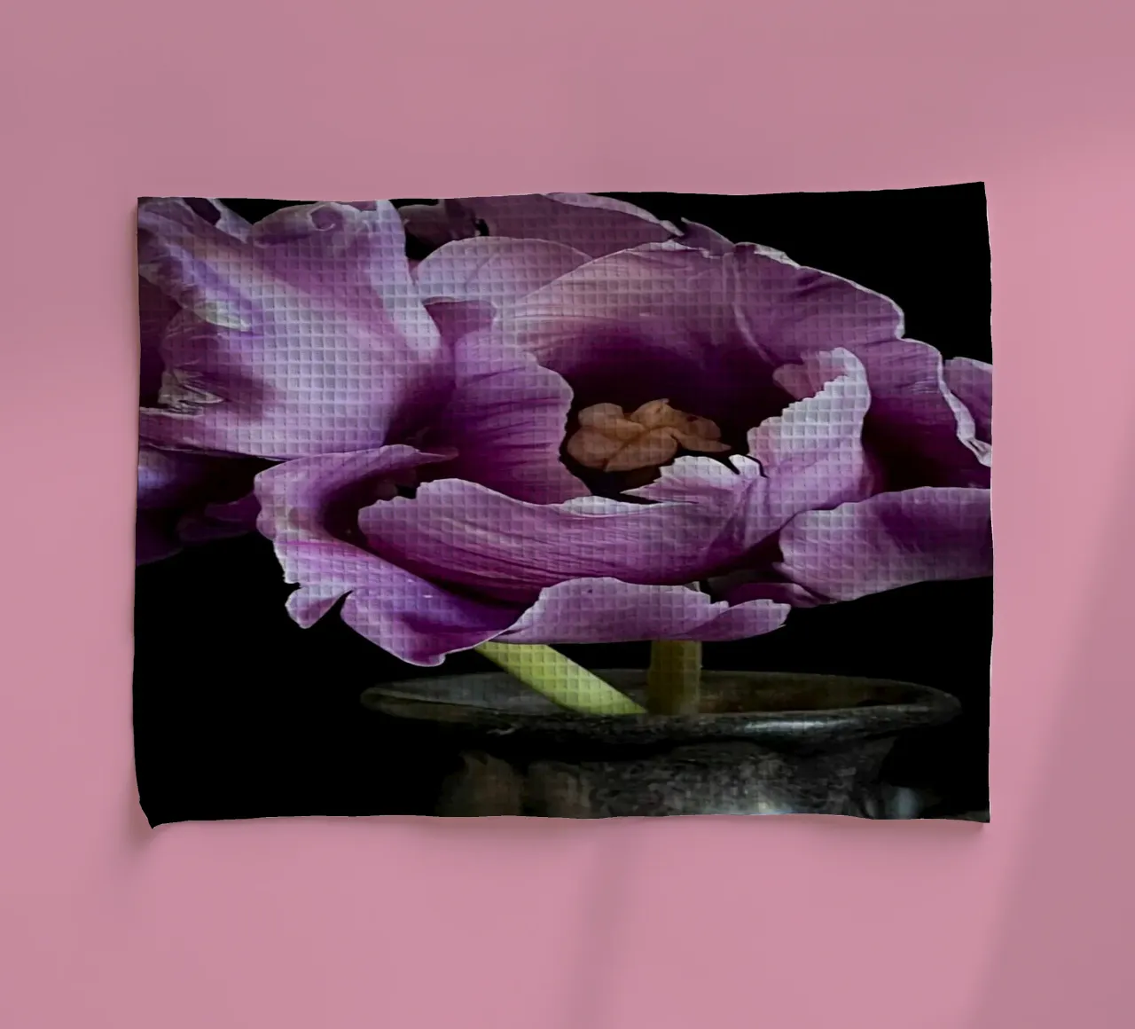 Purple Tulips tea towel by flowers.and.delight