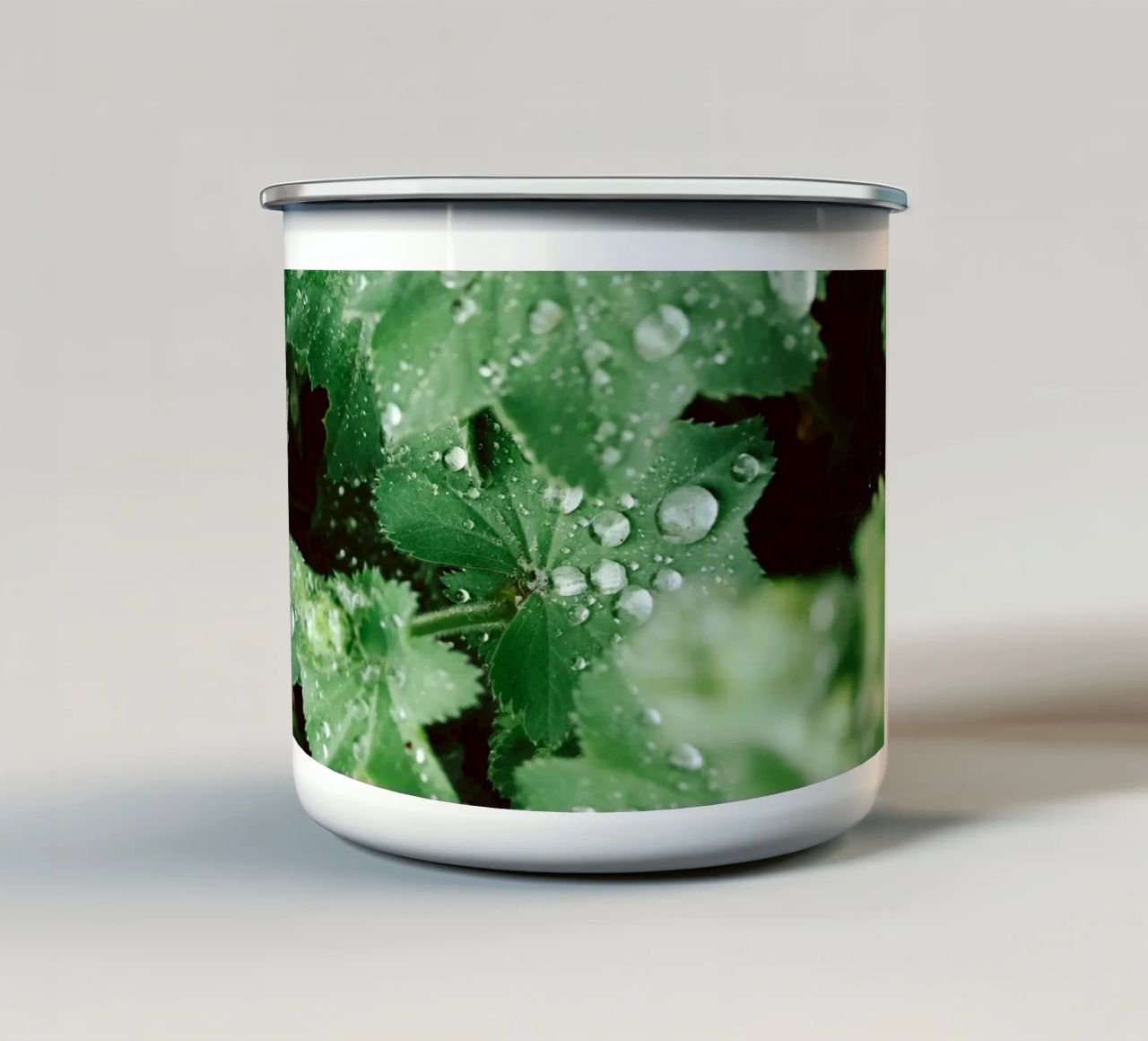 Lady's Mantle with Waterdrops tazza in smalto da flowers.and.delight