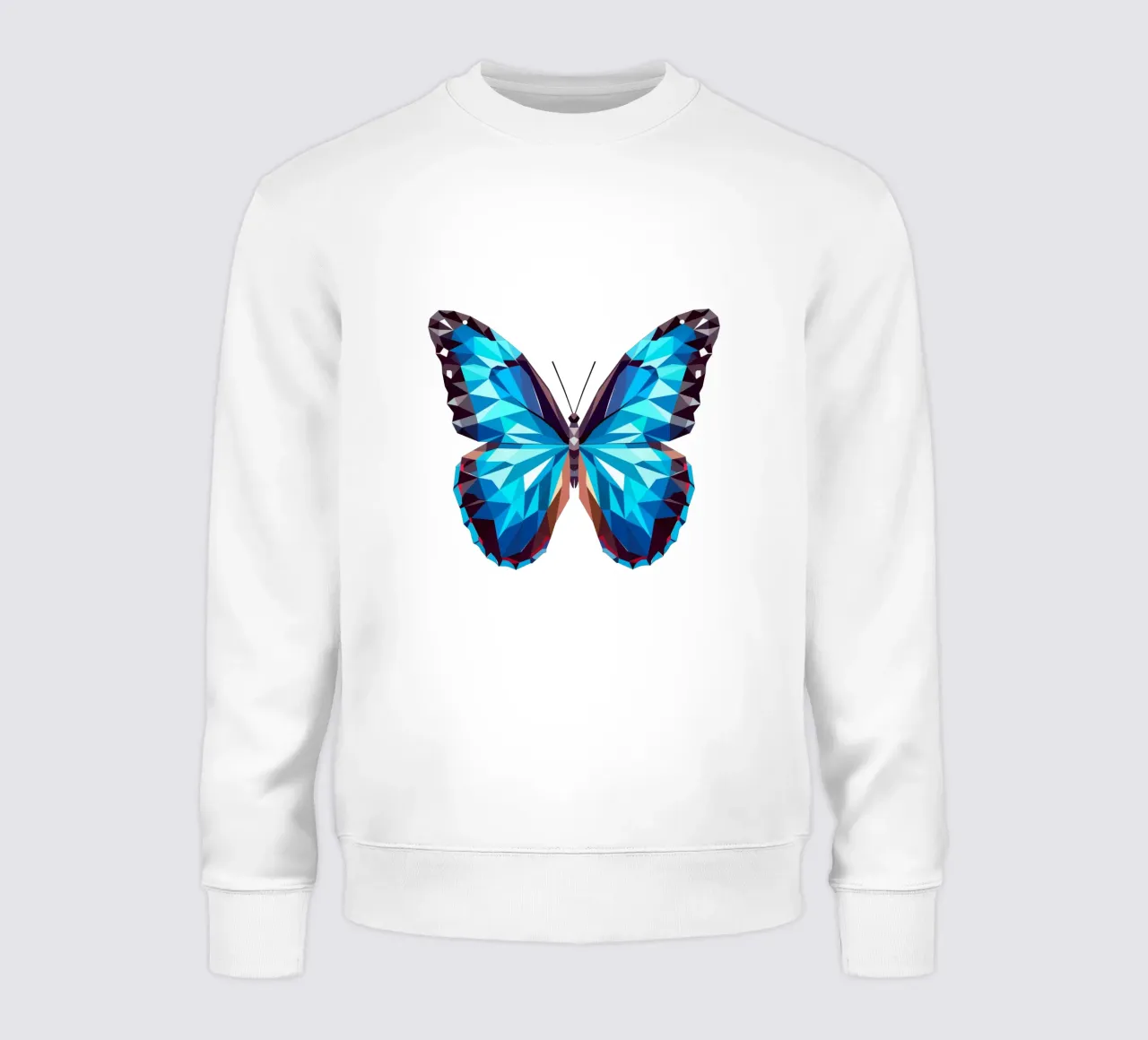 Farfalla blu - Arte geometrica di una farfalla morpho felpa da namosh