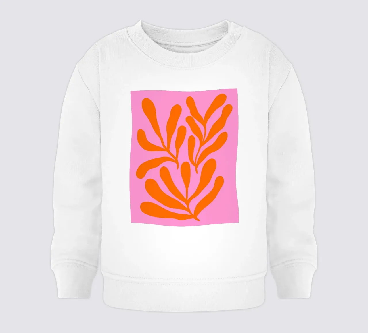 Rami colorati - arancio e rosa felpa neonato da Wackapacka