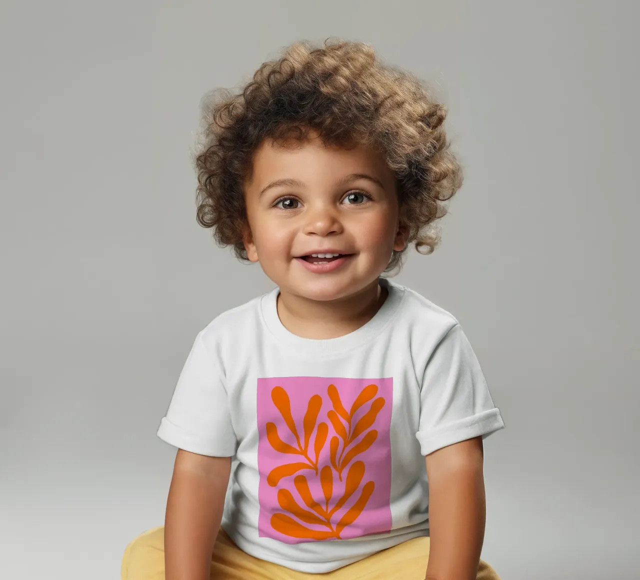 Rami colorati - arancio e rosa maglietta neonato da Wackapacka