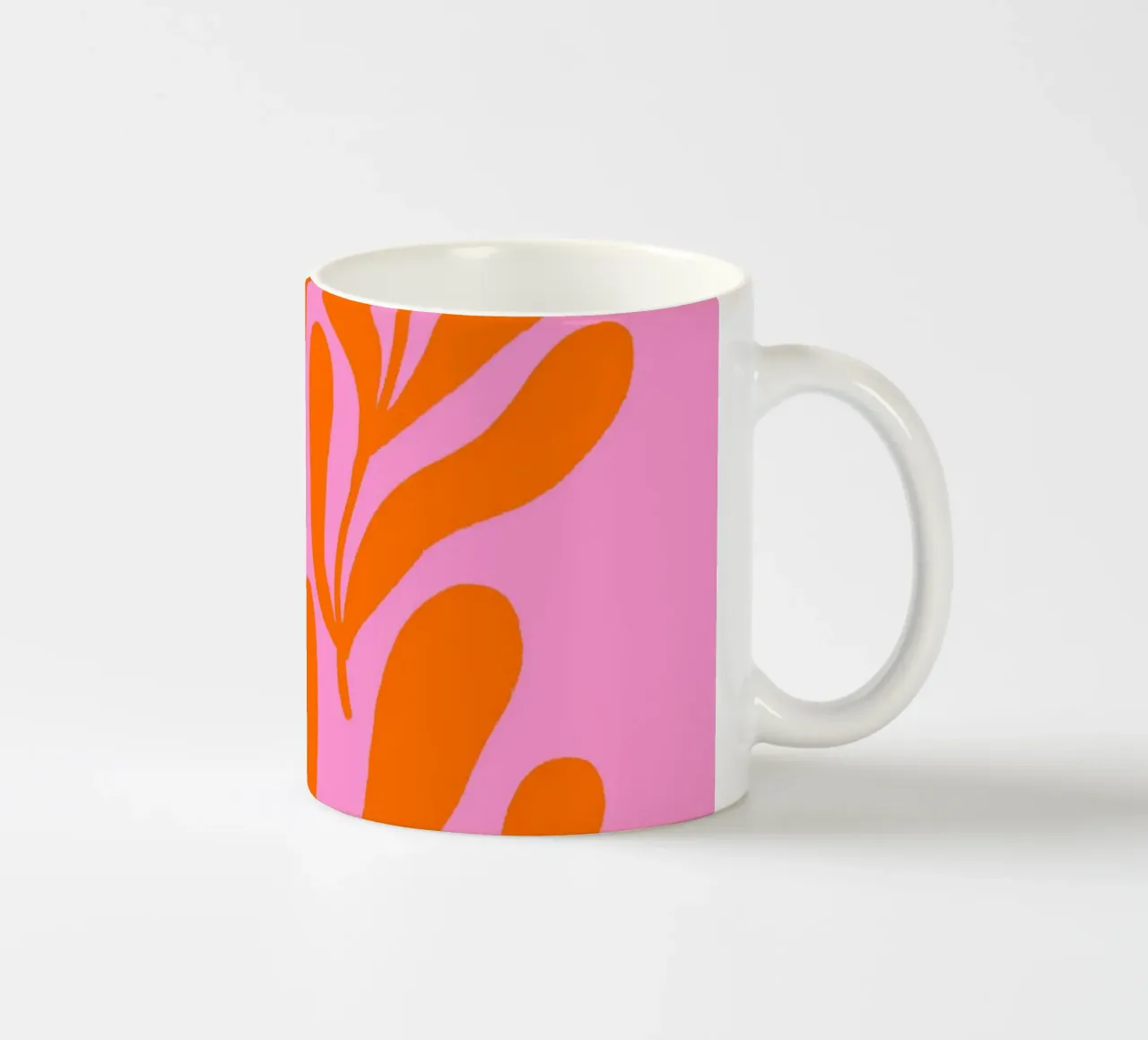 Rami colorati - arancio e rosa tazza in ceramica da Wackapacka