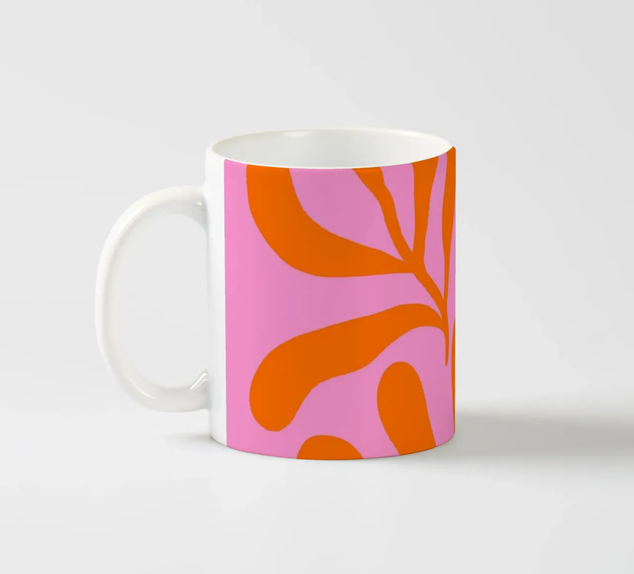 Rami colorati - arancio e rosa tazza in ceramica da Wackapacka