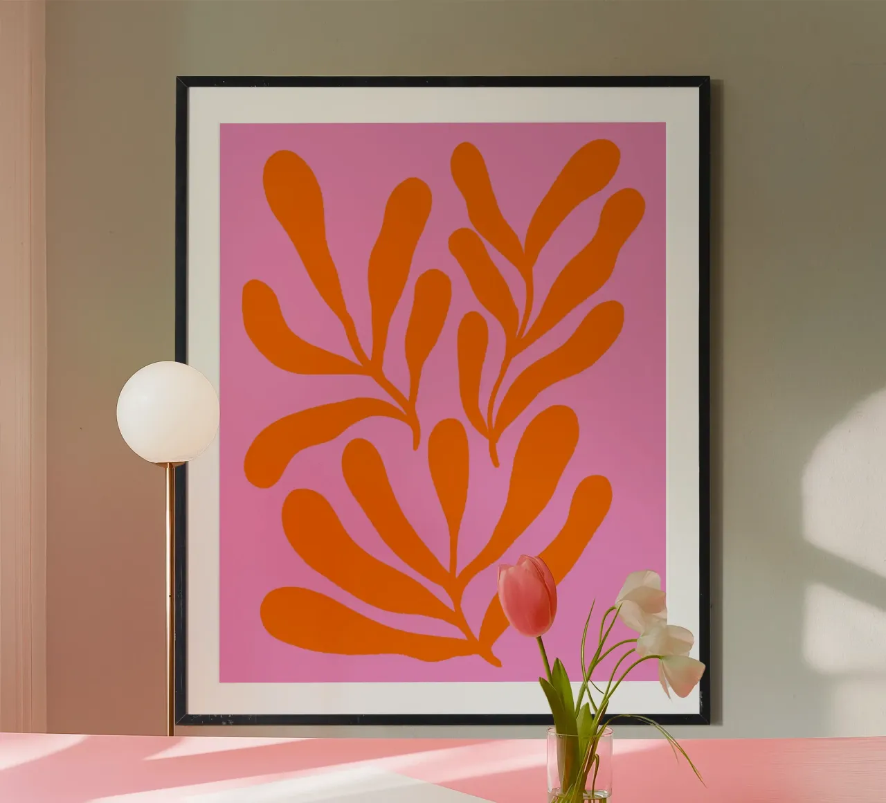 Rami colorati - arancio e rosa carta hahnemühle da Wackapacka