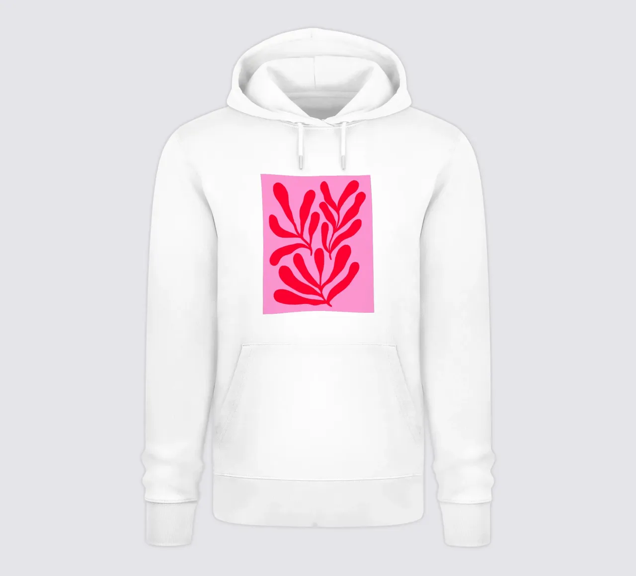Rami colorati - rosa e rossi felpa con cappuccio da Wackapacka
