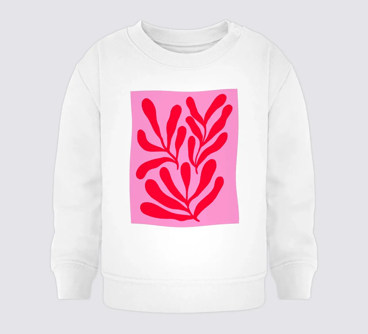 Rami colorati - rosa e rossi felpa neonato da Wackapacka