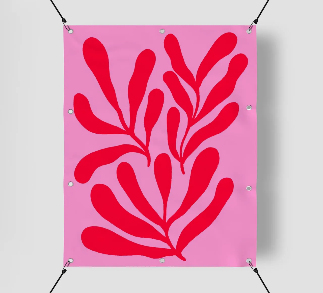 Rami colorati - rosa e rossi telo in pvc da Wackapacka