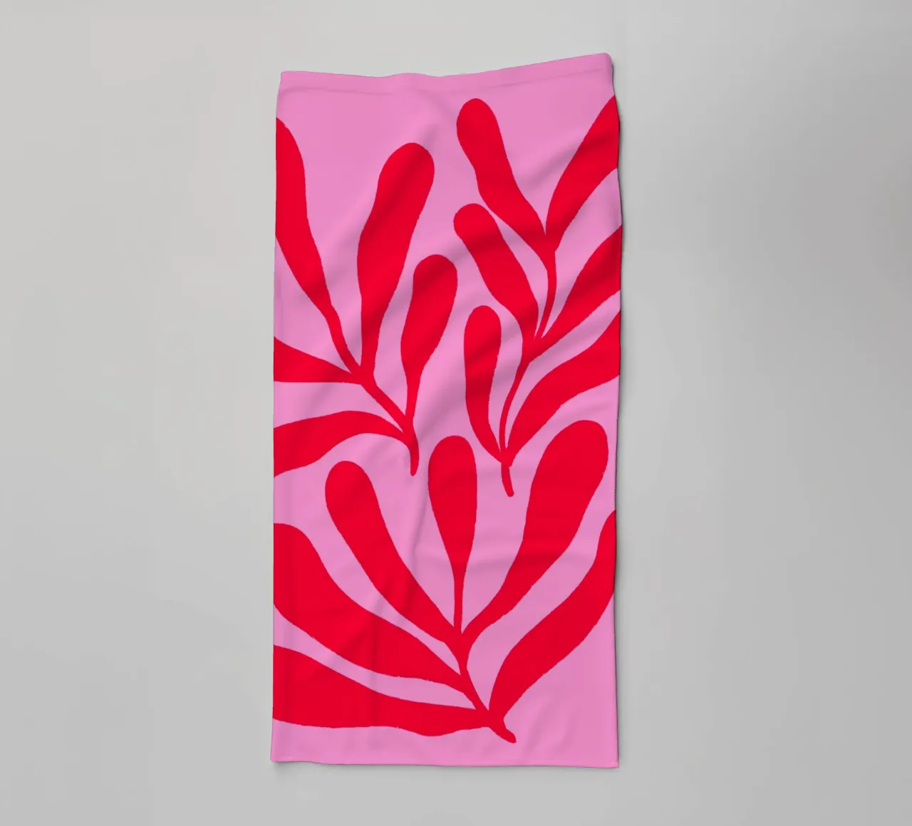 Rami colorati - rosa e rossi asciugamano da bagno da Wackapacka