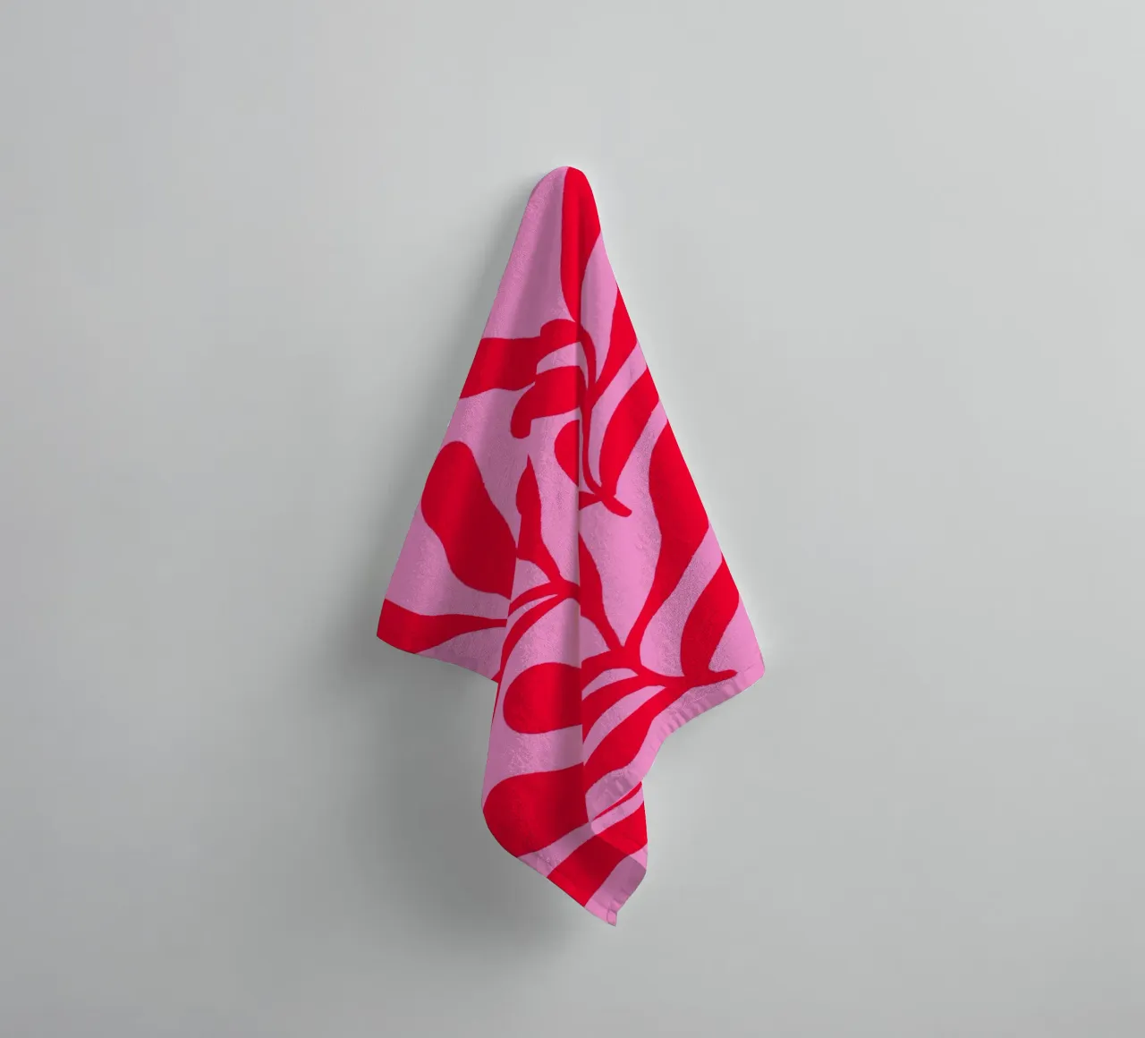 Rami colorati - rosa e rossi asciugamano da bagno da Wackapacka