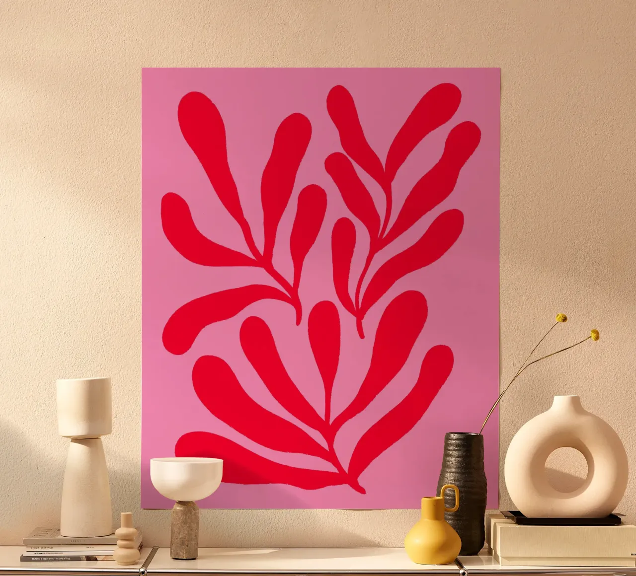 Colorful branches - pink and red hahnemühle by Wackapacka