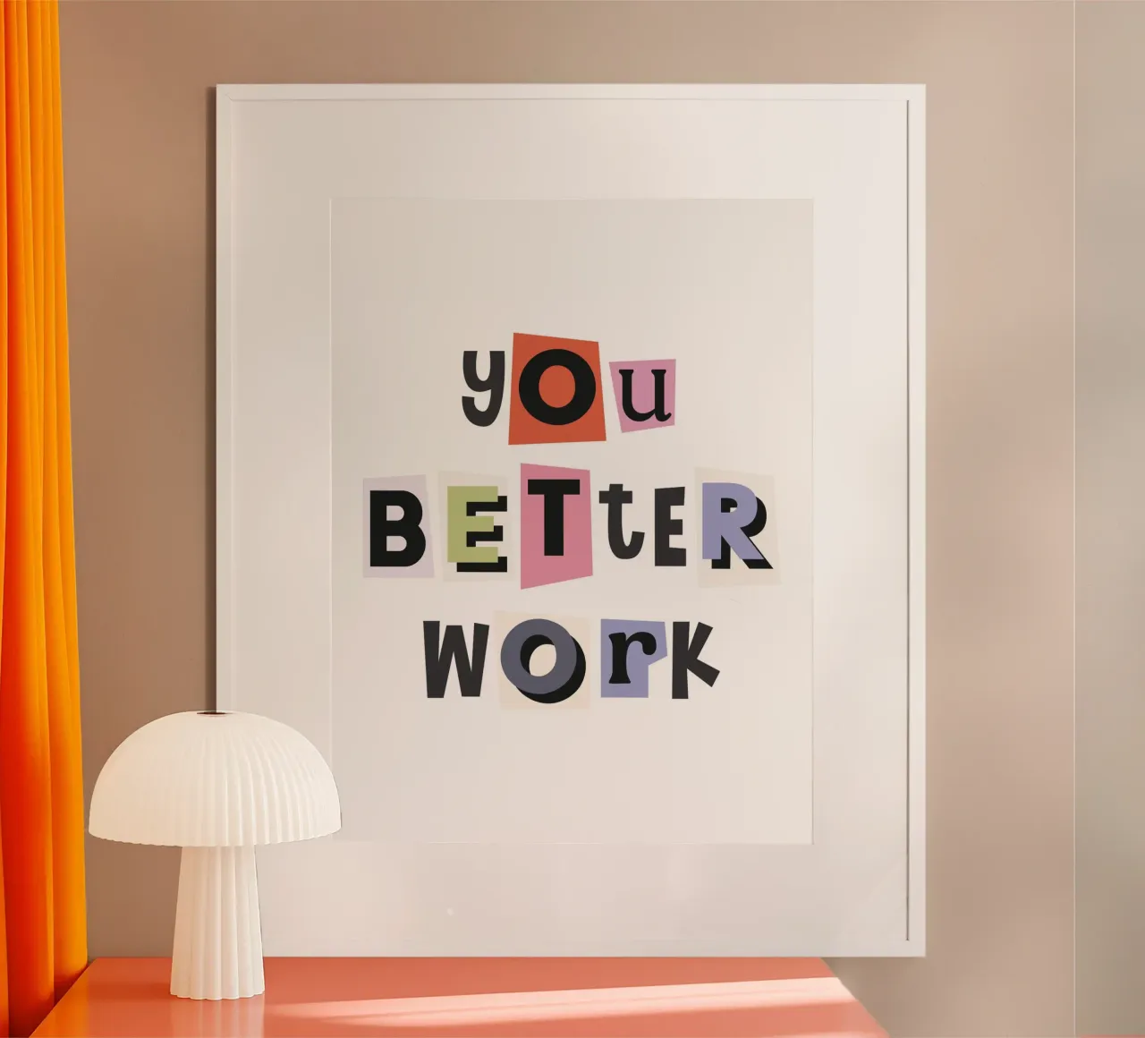 Sie arbeiten besser Zitat Poster von Paigaam Studio