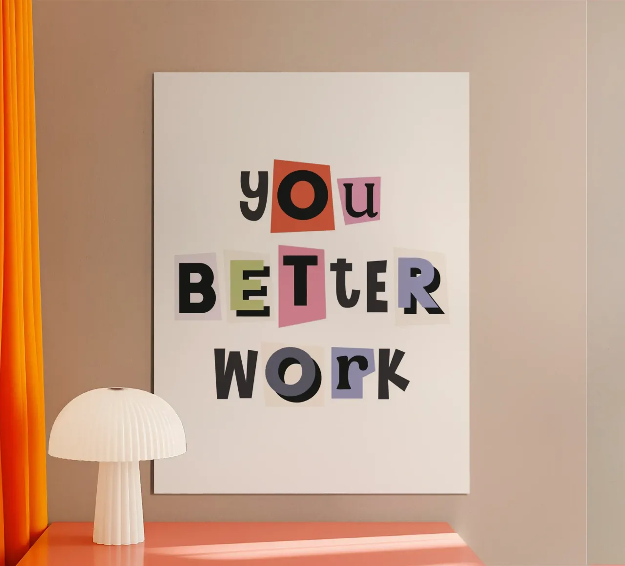 Sie arbeiten besser Zitat Poster von Paigaam Studio