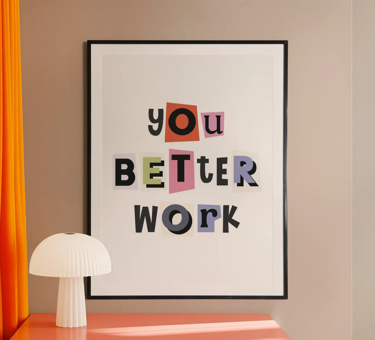 Sie arbeiten besser Zitat Poster von Paigaam Studio