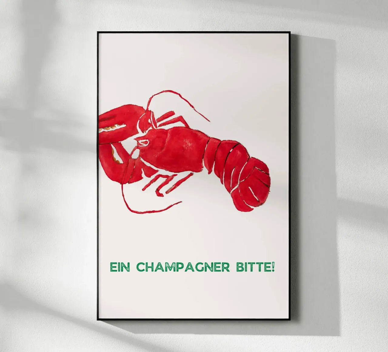 Aragosta e Champagner plexiglass da Second Canvas