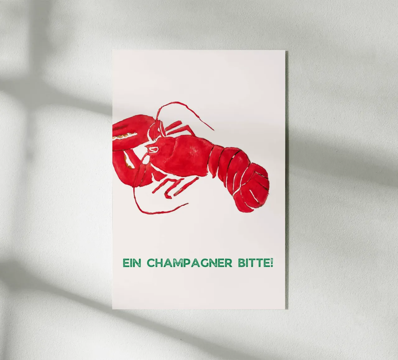 Aragosta e Champagner plexiglass da Second Canvas