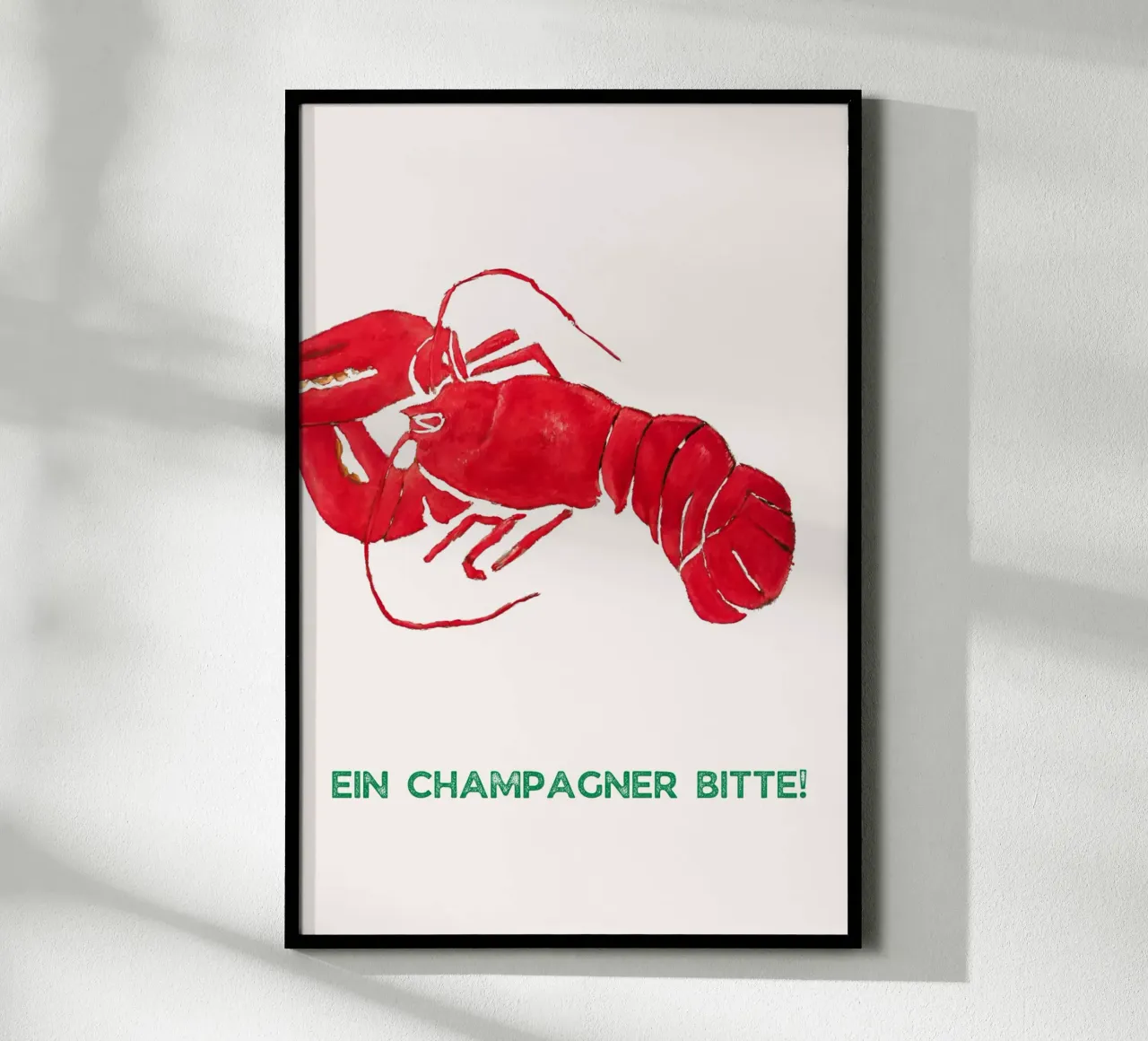 Aragosta e Champagner poster da Second Canvas