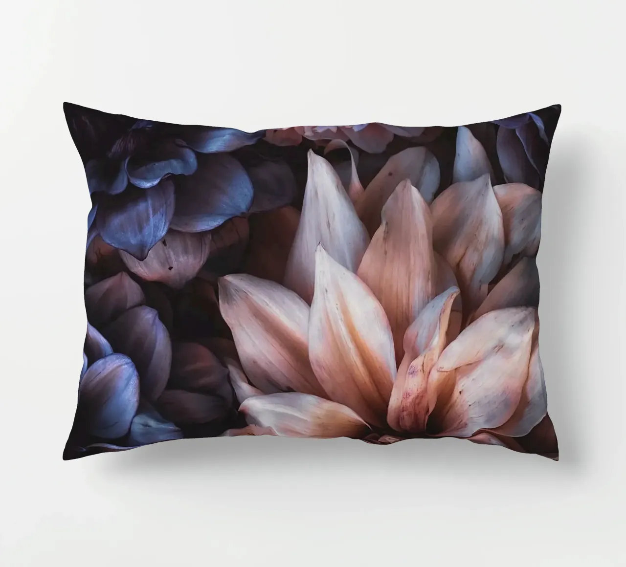 Moody Dahlias decorative cushion by flowers.and.delight