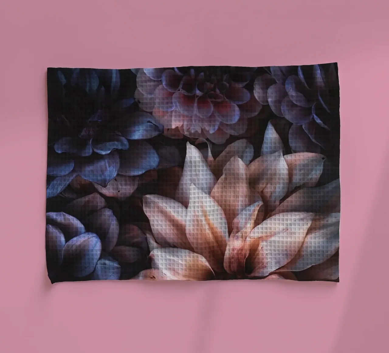 Moody Dahlias tea towel by flowers.and.delight