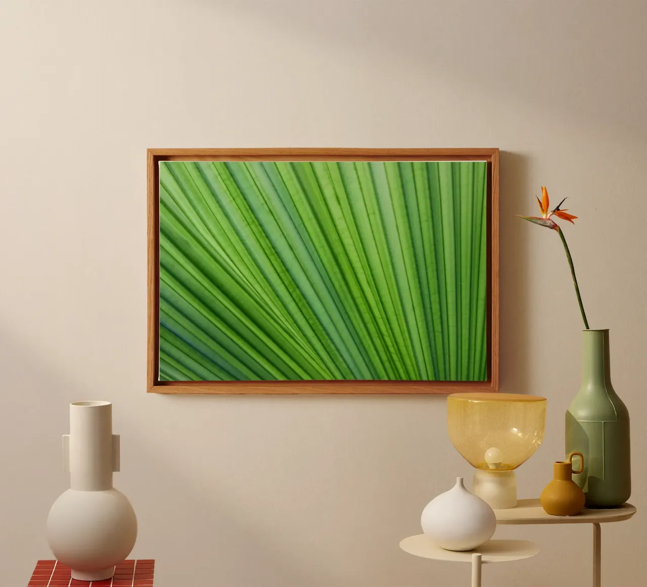 Leaf structures canvas by Katja Stehle Design