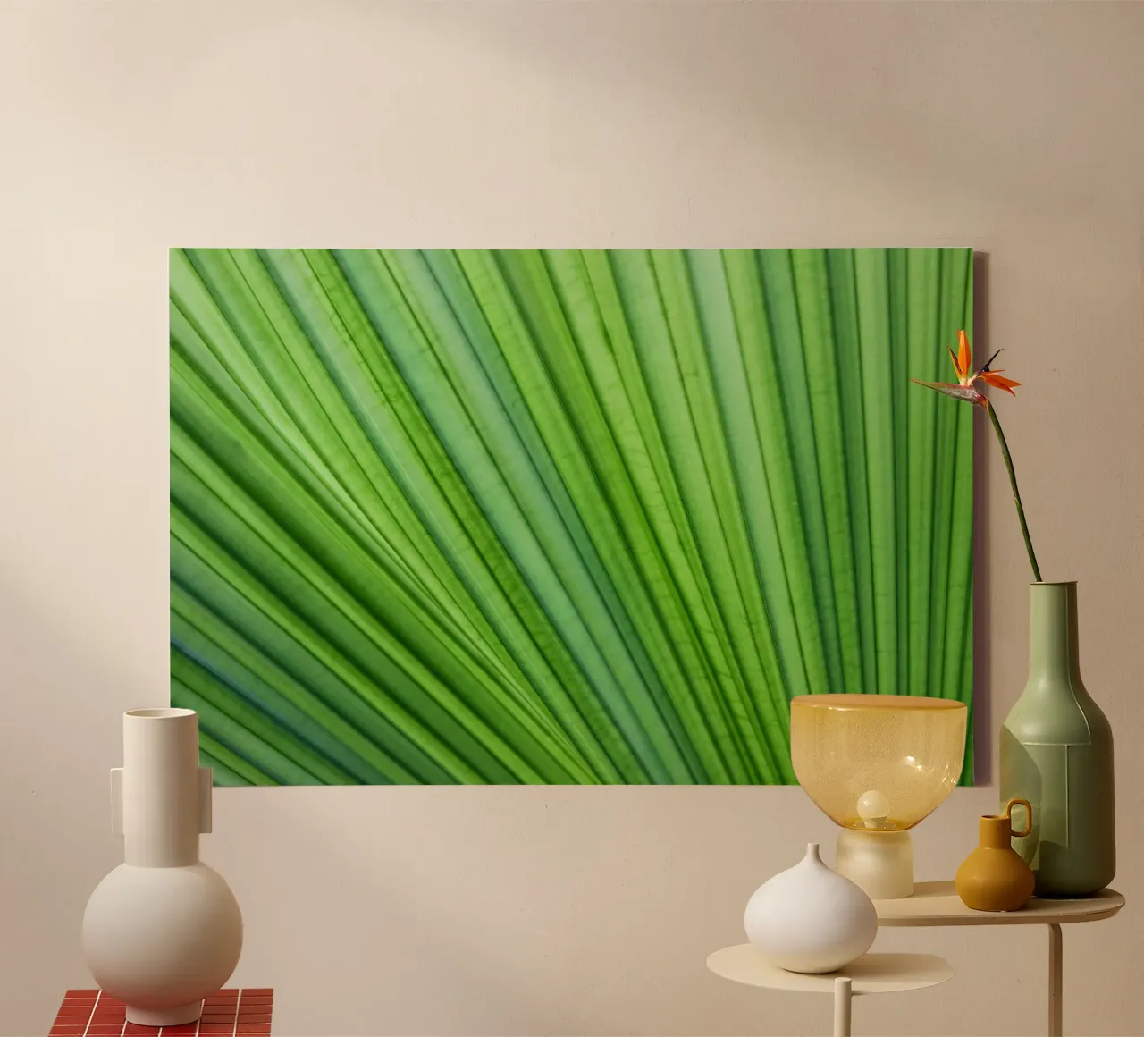 Leaf structures canvas by Katja Stehle Design