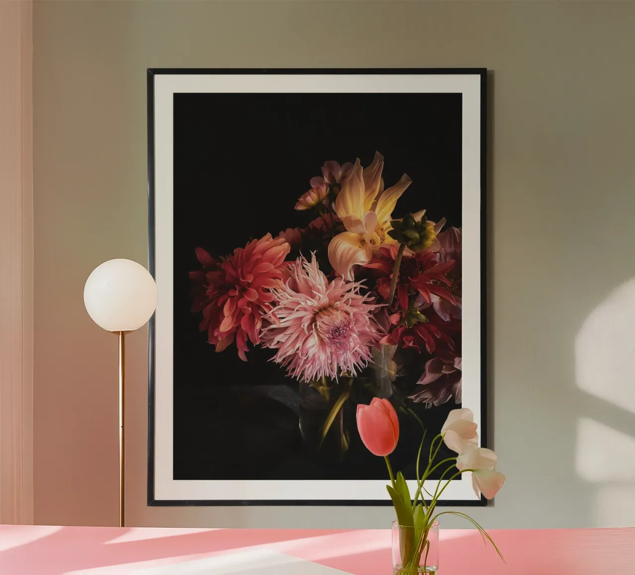 Moody Dahlia Bouquet Hahnemühle von flowers.and.delight