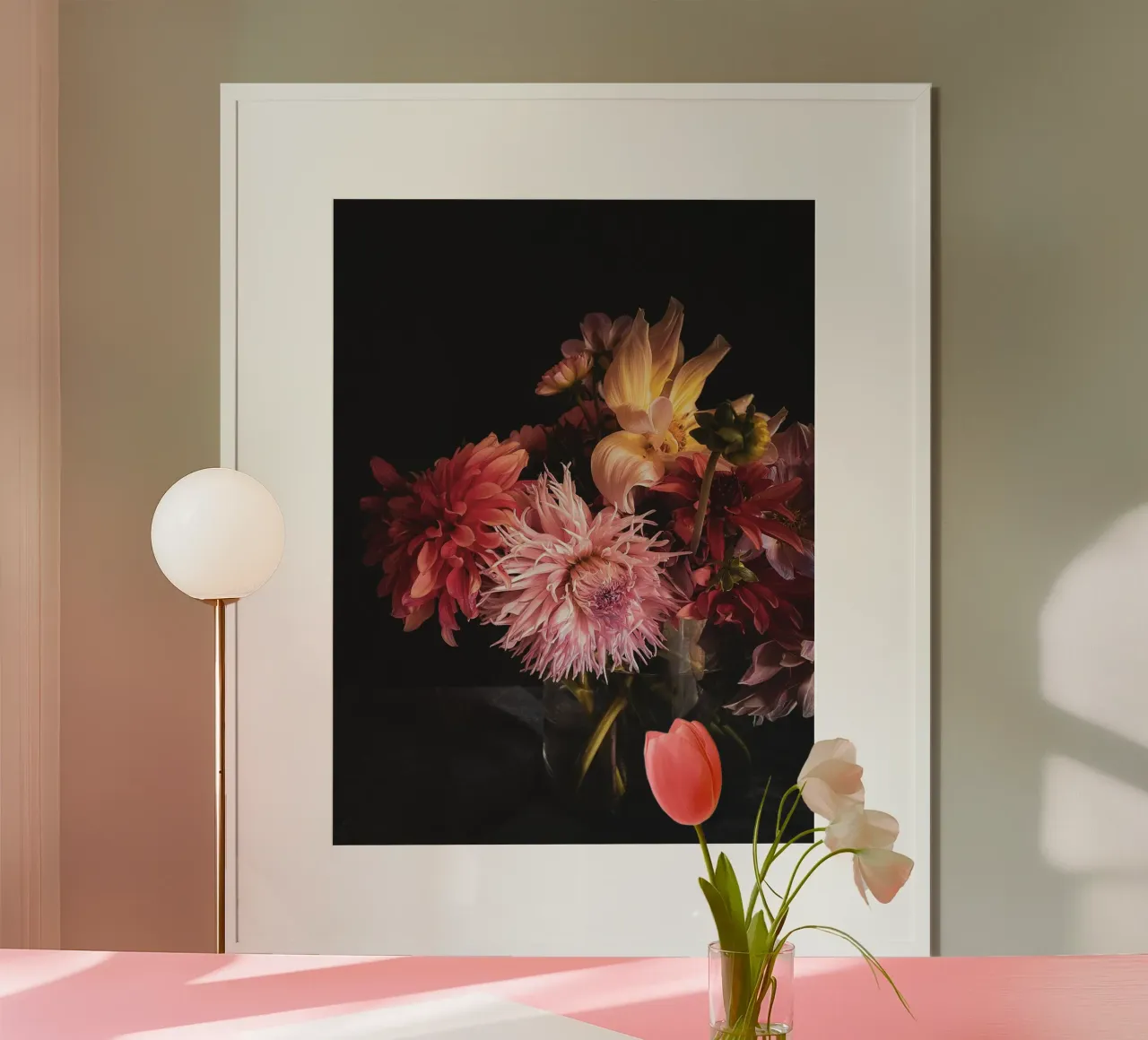 Moody Dahlia Bouquet Hahnemühle von flowers.and.delight