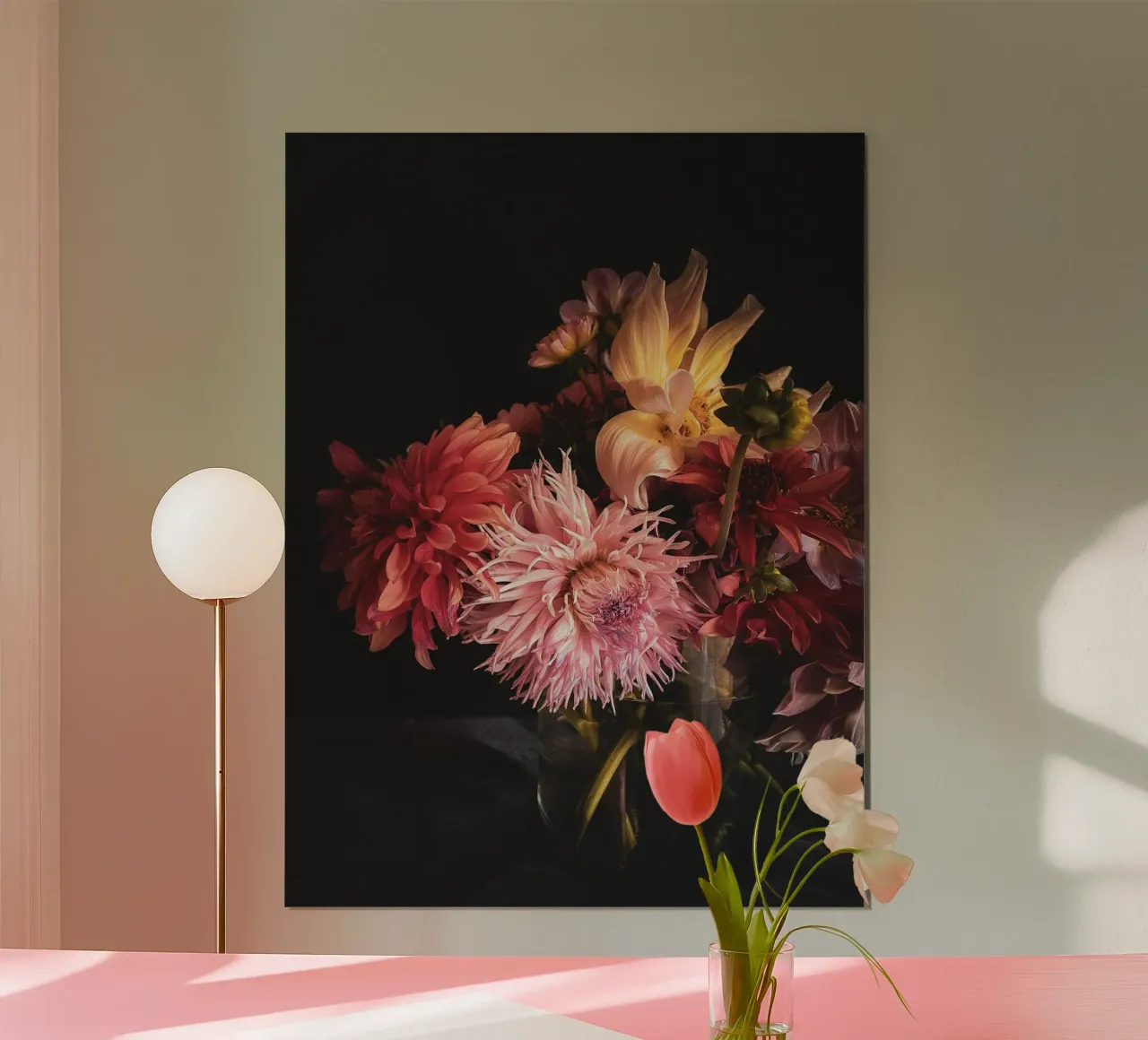 Moody Dahlia Bouquet Hahnemühle von flowers.and.delight