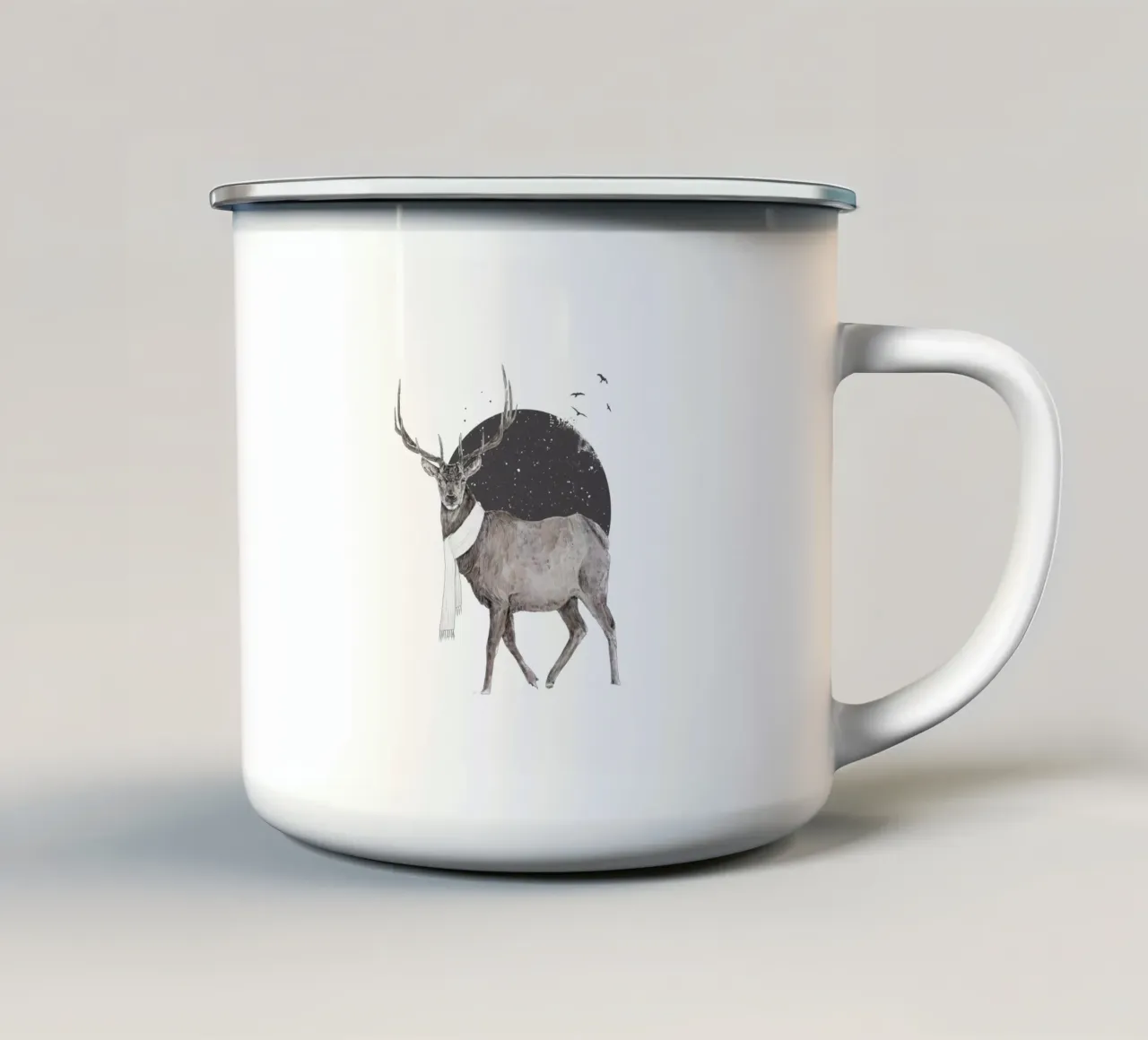 Winter Is All Around Color enamel mug by Balazs Solti
