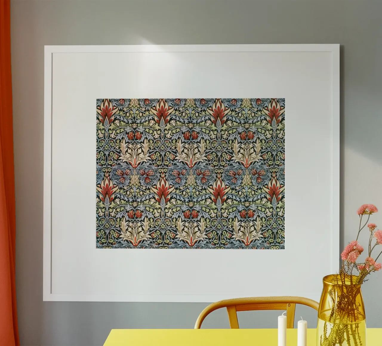 William Morris - Snakehead poster con telaio in plastica da Second Canvas