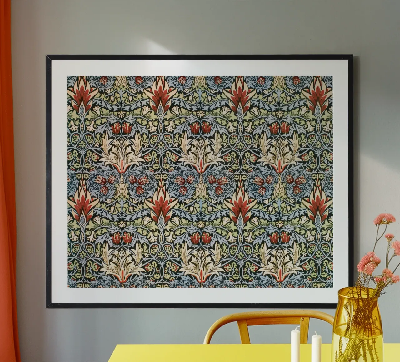 William Morris - Snakehead poster con telaio in plastica da Second Canvas
