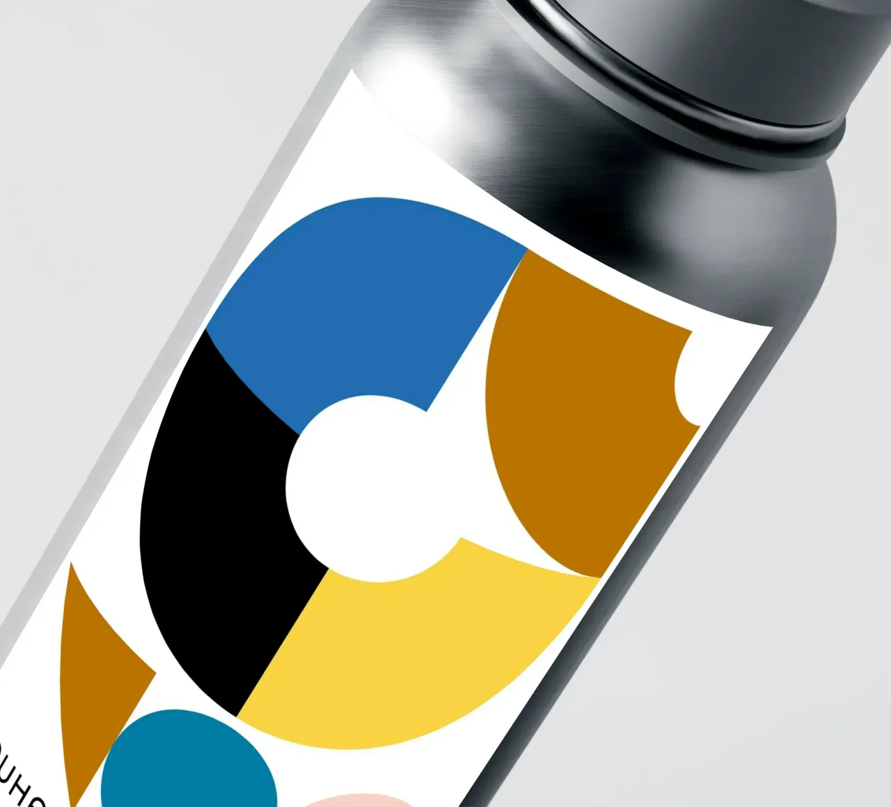 Bauhaus Misfits Geometric Abstract Color Print sticker by NorwesClub