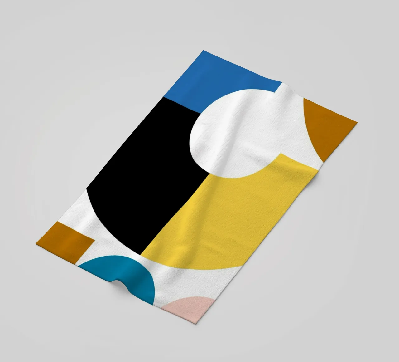 Bauhaus Misfits Geometric Abstract Color Print beach towel by NorwesClub