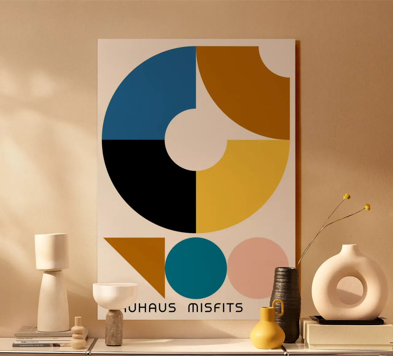 Bauhaus Misfits Geometric Abstract Color Print forex plate by NorwesClub