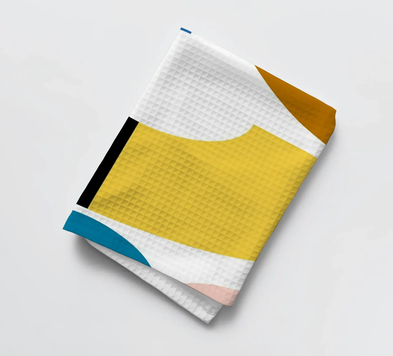Bauhaus Misfits Geometric Abstract Color Print tea towel by NorwesClub