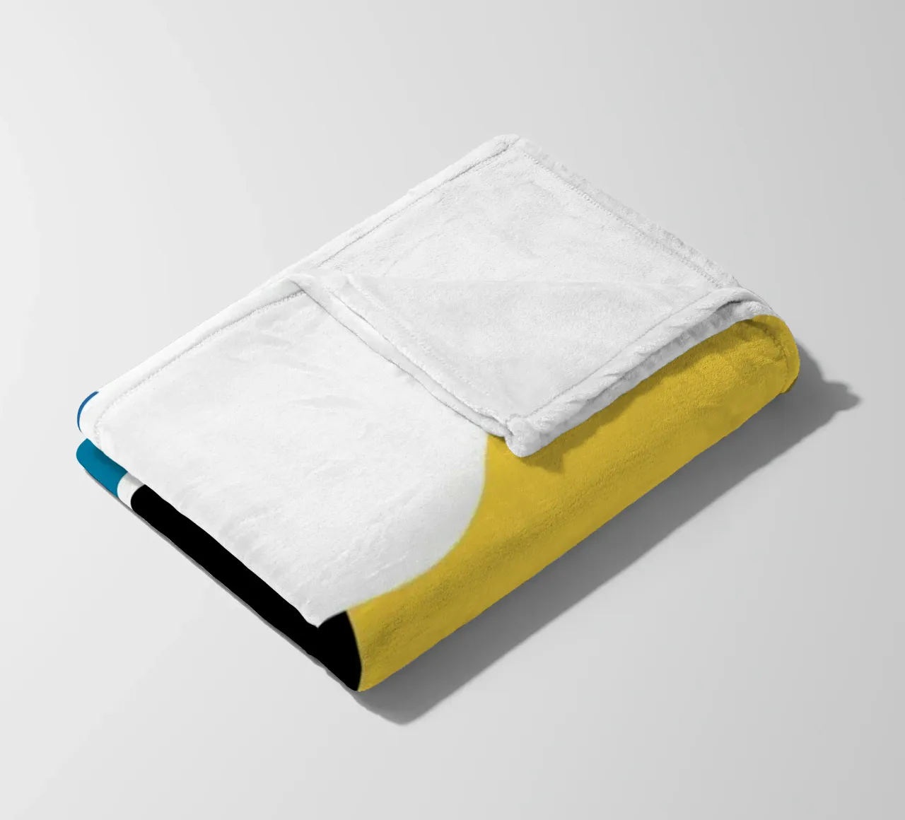 Bauhaus Misfits Geometric Abstract Color Print fleece blanket by NorwesClub