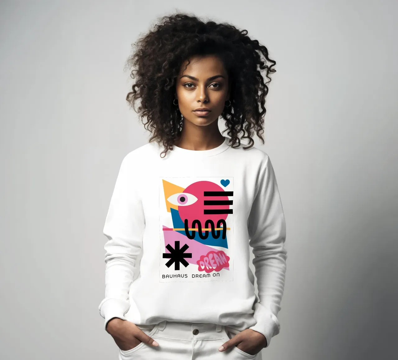 Bauhaus Dream On Impresión Geométrica Abstracta en Color sudadera de NorwesClub