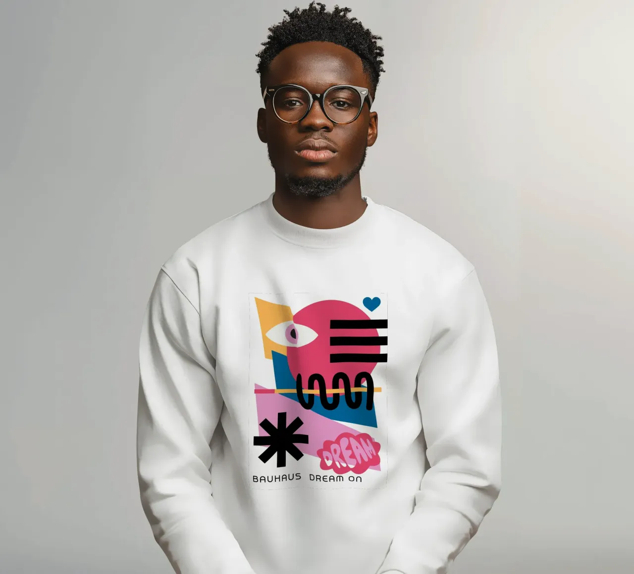Bauhaus Dream On Impresión Geométrica Abstracta en Color sudadera de NorwesClub